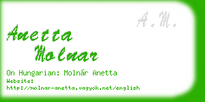 anetta molnar business card